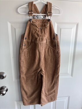 Baby Boden tan brown corduroy overalls 3T 4T